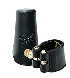 Con boquillero de cuero Vandoren LC29L - Abrazadera de cuero con boquillero para saxofón barítono