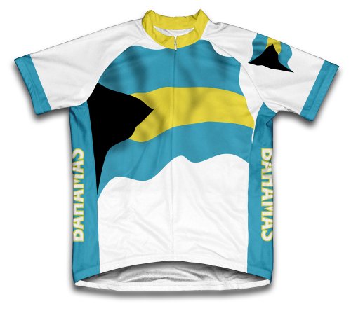 ScudoPro Bahamas Flag Short Sleeve Cycling Jersey for Men - Size 4XL