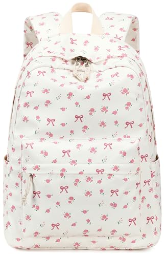 LEDAOU Unisex Rucksack – Leichter wasserdichter 20L Daypack für Schule, Reise & Stadt | Kompaktes Design (Kleine Blumen 212)