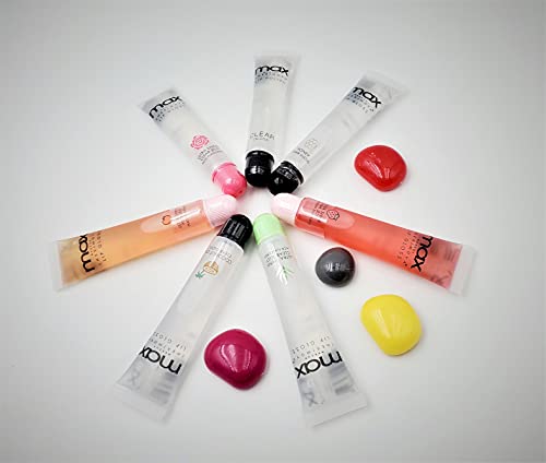 Cherimoya Variety Set Of 3 Max Lip Gloss Clear, Peach, Strawberry Gloss (Clear+Peach+Strawberry) #TOP5