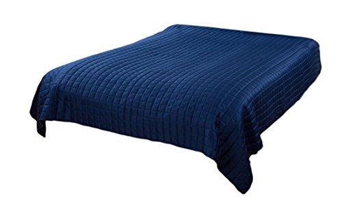 Rizzy Home Bt1675 Quilt, Queen, Navy Blue #TOP2
