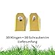 30 x Klingen Ersatzmesser + Schrauben, Ersatzklingen kompatibel mit Segway Navimow Mähroboter für langen, scharfen Schnitt (30er Set Klingen) - titancarbit beschichtet