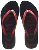 black peep toe booties target Zehenriemen Mit Markenzeichen Tommy Hilfiger Damen Tommy Footbed Flat Beach Peeptoe Sandalen, Rot (RWB 0kp), 39 EU