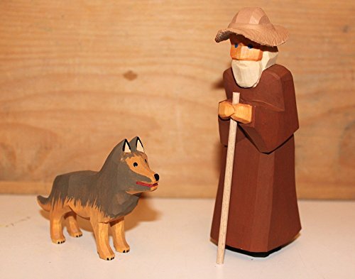 Lotte Sievers-Hahn Krippenfiguren Schäfer mit Hund Baumwollbeutel Cover