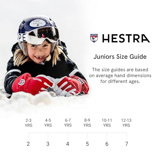 Hestra Gauntlet CZone Junior Mitt (Youth 4-13yrs) | Waterproof, Insulated Kids Snow Mittens for Winter, Skiing & Playing in The Snow - Orange Multi - 7