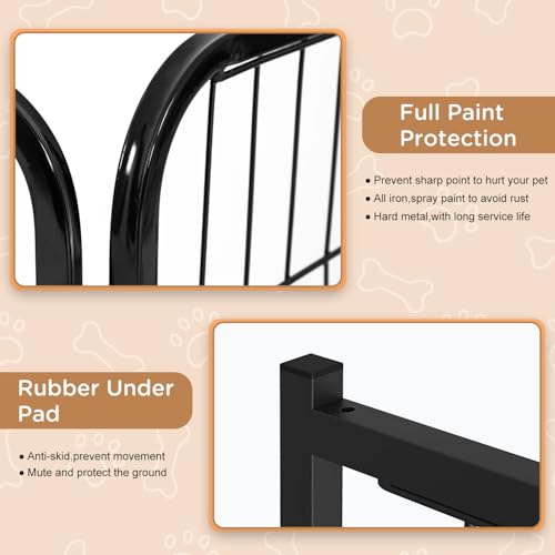 Image of BestPet | Dog Playpen Extender | 40 Inch, 4 Panels | Heavy Duty Metal Pet Exercise Pen | Indoor Outdoor Fence Panels | Rust-Resistant, Removable, Tool-Free Setup | Anti-Skid, Expandable Design