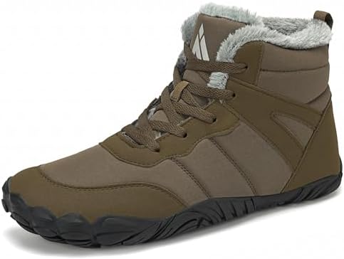 Mishansha Winter Barfußschuhe,Herren Damen Winterschuhe,Gr.36-48 | Warm Gefüttert,Plüschfutter,Winterstiefel,Bequem,Rutschfest,Breiter Zehenbox