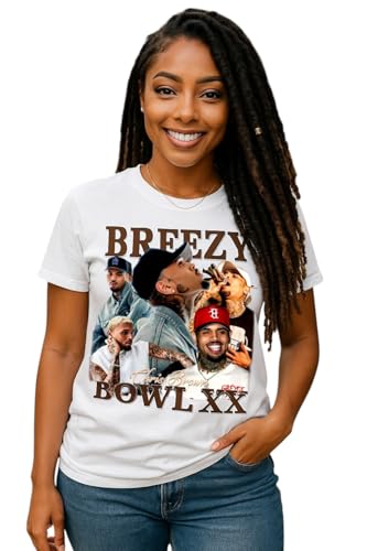 Breezy Bowl XX Collage Concert Outfit Merch Shirt tee Fan Unisex BFF Chris Tour Black