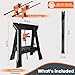 ZYJOYY Saw Horses 2 Pack-Folding Heavy Duty Clamping Sawhorse 1000 LBS Load Capacity, Workhorse with Bar Clamps, Built-in Tool Tray and Cord Hooks
