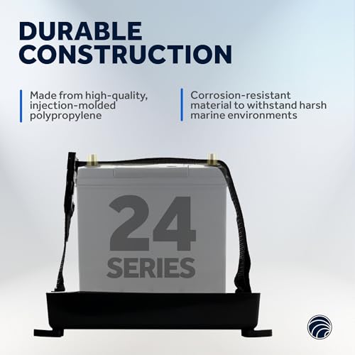 image for Five Oceans Battery Tray - Battery Tray for Boat - Marine Battery Tray