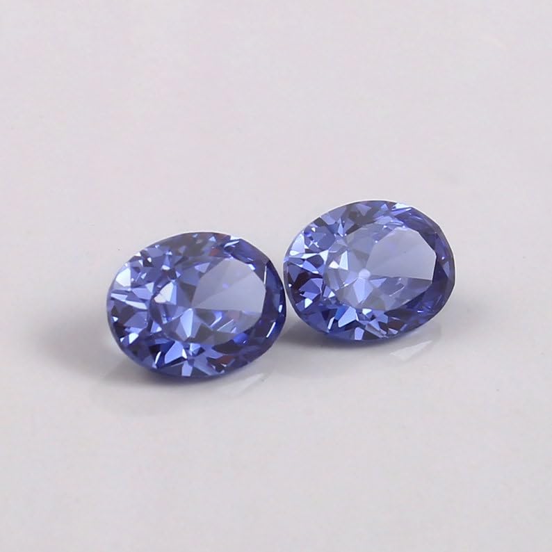Saphir bleu naturel de coupe fine ovale 8 x 6 mm d'exception - 4