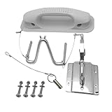 Akoleyer Boat 304 Stainless Steel Insta-Lock Quick Davits Replacement Set with Handle Pad