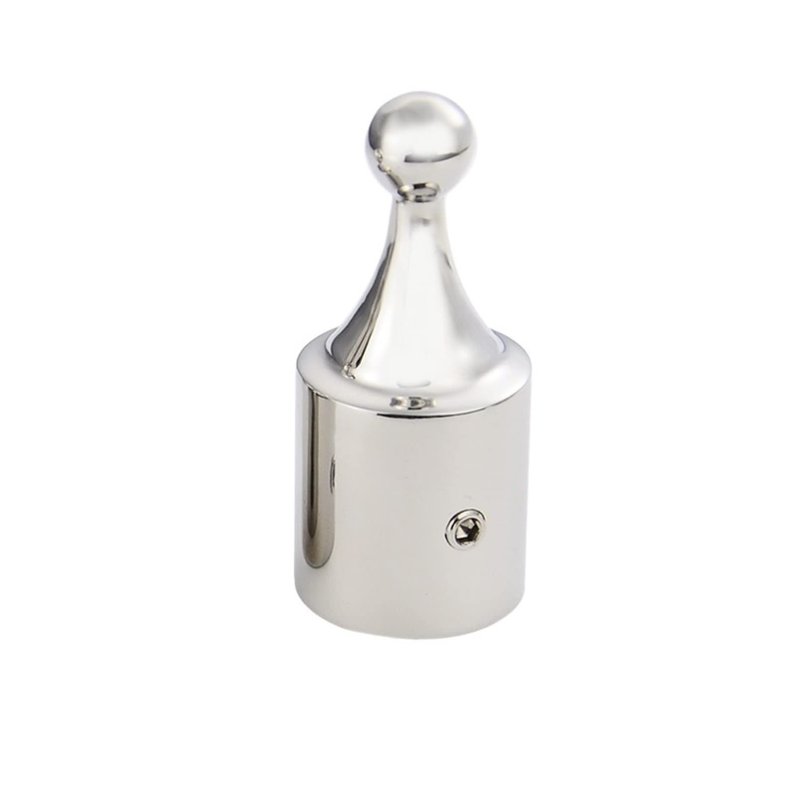 Kjueq Silver Monofilament Spherical Slide Cap 22Mm Awning Canopy Umbrella Tube Connection Link Fixing Piece Joint Marine Stainless Steel