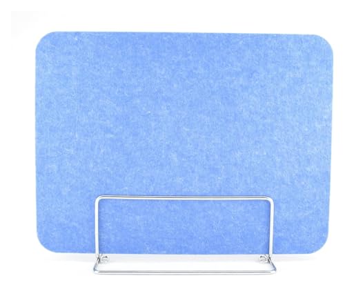 Image of Colorful Felt Desk Privacy Partition Various Sizes (Sky Blue 40x40cm with Bracket) Desktop Screen Divider for Home Office Cubicles & Workspaces
