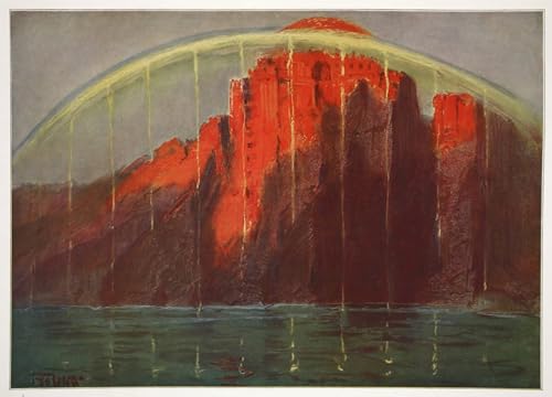 Walhalla par Hermann Hendrich - Impression sur toile paysage célèbre de ZHAOSHAN pour déco 60x90cm