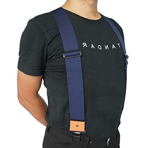 Melotough Men Suspender With 2 Inch Elastic Fully Adjustable X Back Industrial Strength Suspender #TOP5