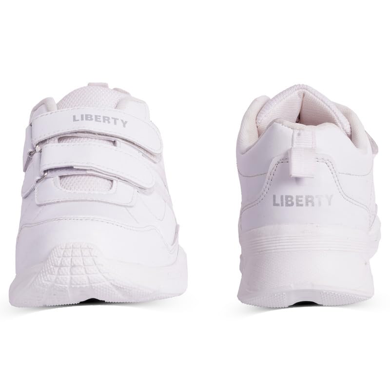 Image of Liberty Boy's & Girl's Hook & Loop School Uniform Shoes with EVA Sole | Stylish & Lightweight | Comfortable Footbed | Memory Foam Insole