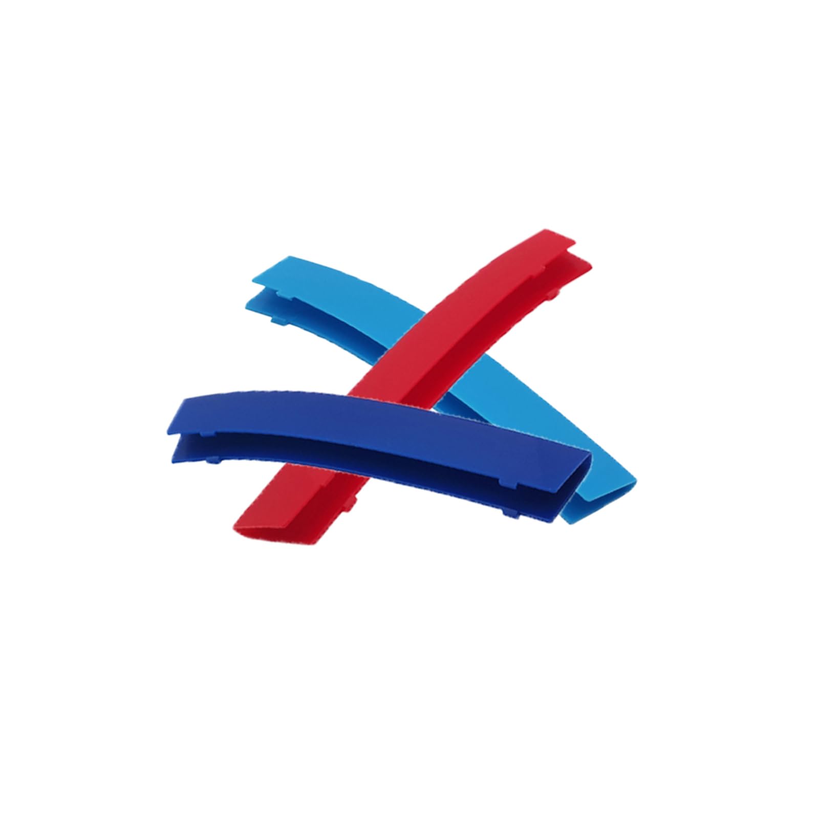 NYZAUTO Three Colored Stripe Grille Insert Trims Compatible with BMW 2011-2013 F10 5 Series 528i 535i 550i Kidney Grills (12 Beams,Not Fit 10-Beam)