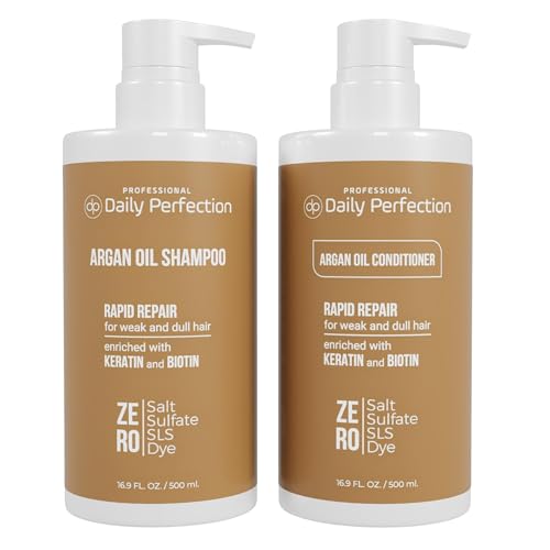 Argan Oil Shampoo & Conditioner with Biotin & Keratin
