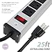 Digital Energy 16-Outlet Workshop Metal Power Strip with 25 Ft Long Extension Cord, Aluminum Alloy