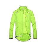 Santic Cycling Raincoat Mens Running Jacket Skin Coat Green (US-L)