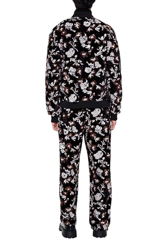 Forever 21 mens Sequin Floral Print Joggers4