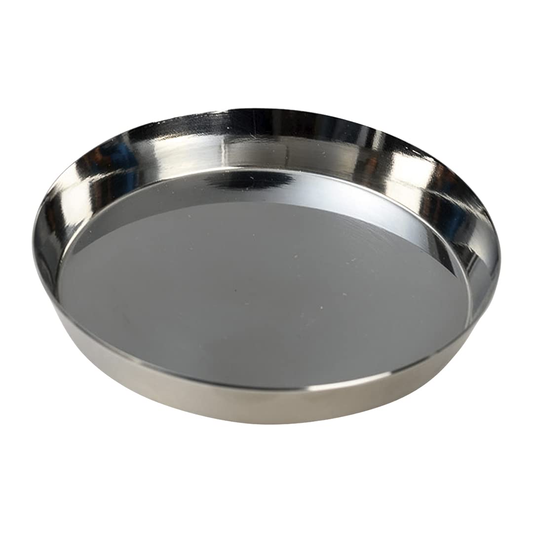 Placa Portavelas De Acero Inoxidable NKlaus - Diámetro 12 Cm, Ideal Para Decoración De Mesa