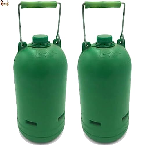 BricoLoco.com PACK 2 Garrafas térmica de 5 litros para agua, café o cualquier líquido, fría o caliente. Bidón termo con asa metálica y tapón roscado. (2, 5 litros)