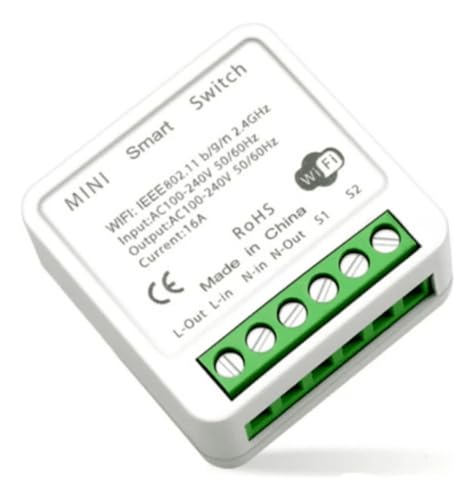 Interruptor Mini Wifi 16A 1 Canal Relé Compatível Com Alexa Para ...