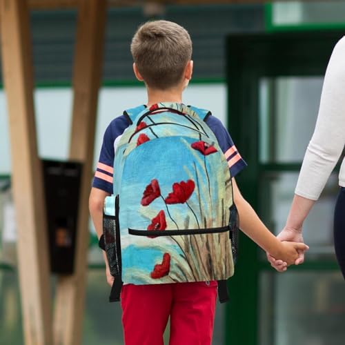 Sac à dos avec trousse d'étudiant grand format cartable multicolore #03
