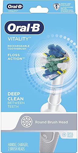 Oral-B Vitality Floss Action Rechargeable Power Toothbrush, Blue & White