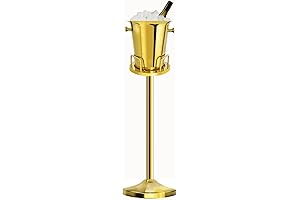 Champagne Ice Bucket with Stand,Wine Ice Bucket with Stand 201 Stainless Steel...