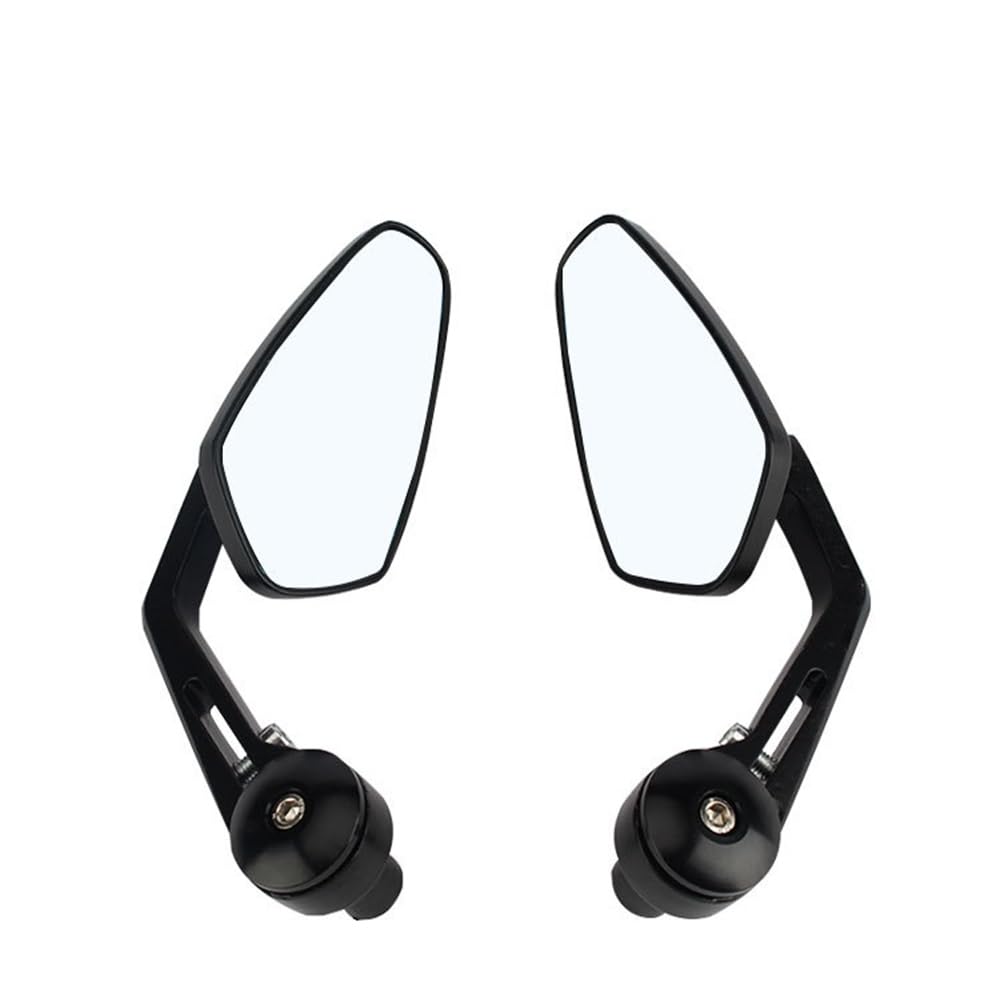 Lusterko Wsteczne Motocykla Moto Lusterko końcówkowe kierownicy | 2-częściowy aluminiowy koniec drążka ATV 7/8'' 22mm(White lens)