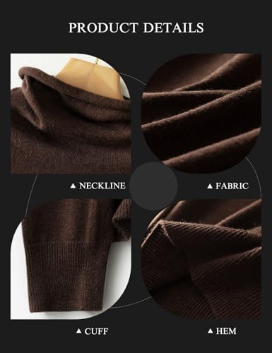 Women's Merino Wool Blend Sweater Fall Winter Turtleneck Long Sleeve First-Line Ready to Wear Seamless Knit Sweater2