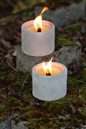 DIY-Betonkerze Mit Dauerdocht – -schwarz Auf Weiß