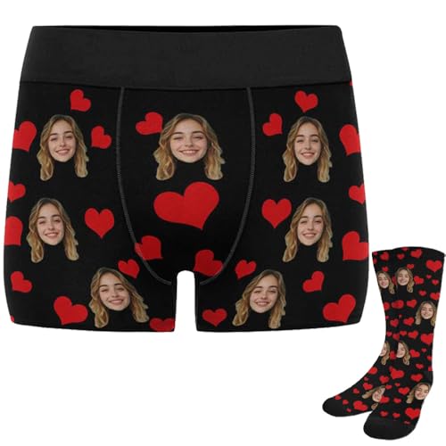 M YESCUSTOM Personalized Boxers For Men Custom Boxers With Picture Face Underwear For Men Birthday Gifts