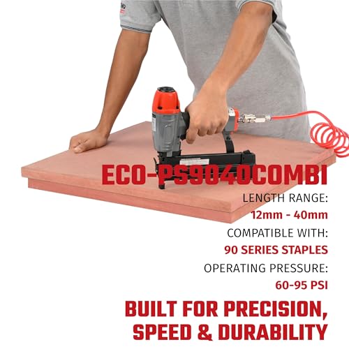 Image of Kaymo Pneumatic Stapler Gun ECO-PS9040COMBI Grey with Red