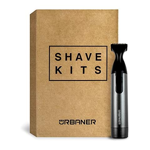URBANER Battery Operated Mustache Trimmer, Waterproof Cordless Beard Trimmer for Men, Compact Moustache Clipper Portable Man Grooming Trimmer Electric Mustache Razor, MB-042UK Cover
