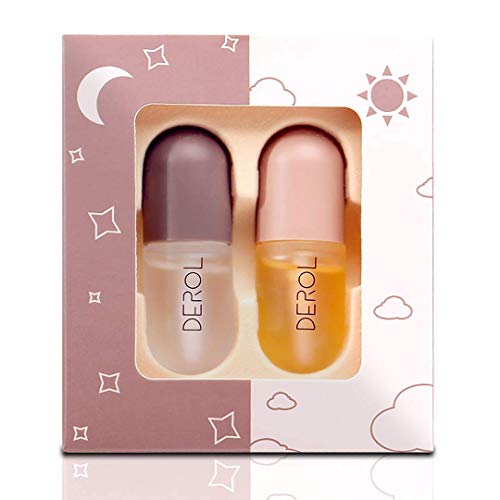 Lip Plumper: Lip Plumper Set by DEROL, Natural Lip Plumper and Lip Care Serum, Lip Enhancer for Fuller, Lip Mask, Lip Gloss,Beautiful Fuller, Hydrating & Reduce Fine Lines