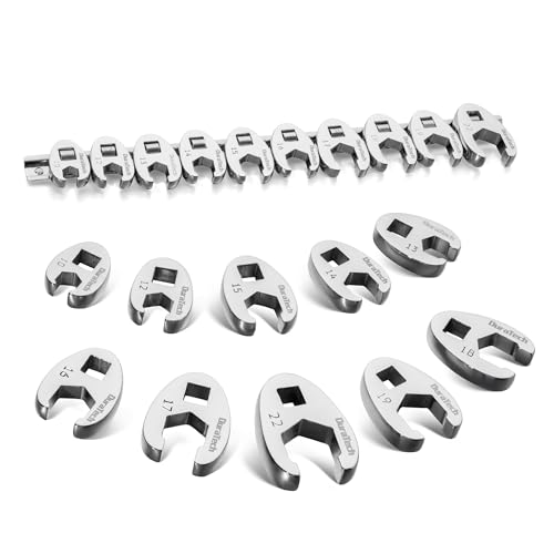 Image of DURATECH 10-Piece 3 /8 inch Drive Crowfoot Wrench Set, Flare Nut Wrench Set