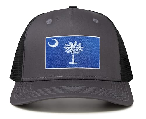 Image of International Tie State Hat for Men and Women, Adjustable Snapback Trucker Baseball Cap with Embroidered Patch