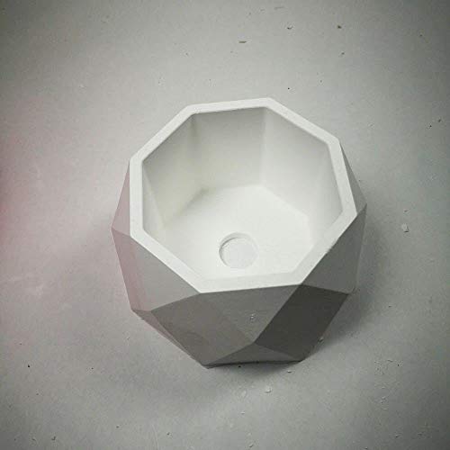 Creative Geometric Art Flower Pot Succulent Plants Cement Mold,Silicone Flower Pot Mold, Candle Holder Mould Handmade Clay Craft Office Home Decor #TOP3