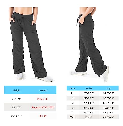 Yogipace Calça de viagem feminina 71 cm/76 cm/79 cm/81 cm/86 cm, leve, resistente a rugas