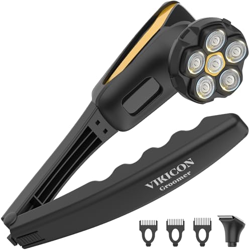 Back Shaver for Men: Long Foldable Handle Back Razor for Men with 6D Fast & No-Scratch Shaving - 2 in 1 Waterproof Electric Body Hair Trimmer & Groomer Kit - Birthday Gift for Man Him