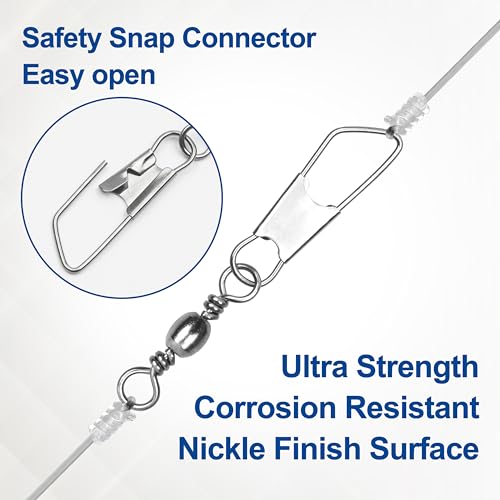 Image of Fishing Barrel Swivel with Nice Snap-100pcs Fishing Connector Snap Swivels Solid Rings Fishing High Strength Fishing Accessories Fishing Tackle（Black /Gold）