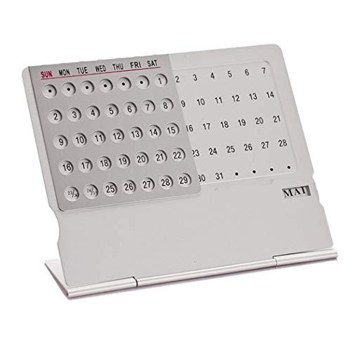 Perpetual Desktop Monthly Calendar Manual Setting Repeatedly Use for 100 Years