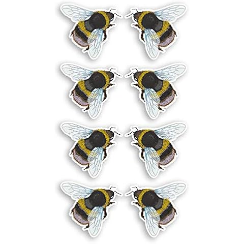 8 x 2cm Bumble Bee Vinyl Stickers - Insect Bees Cute Sticker #34609_2cm Cover