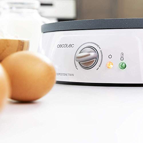 Cecotec Crepe Fun CrepeStone Twin, 1200 w Power und Antihaftbeschichtungsstein aus ökologischem Stein mit umkehrbarer… – Bild 5
