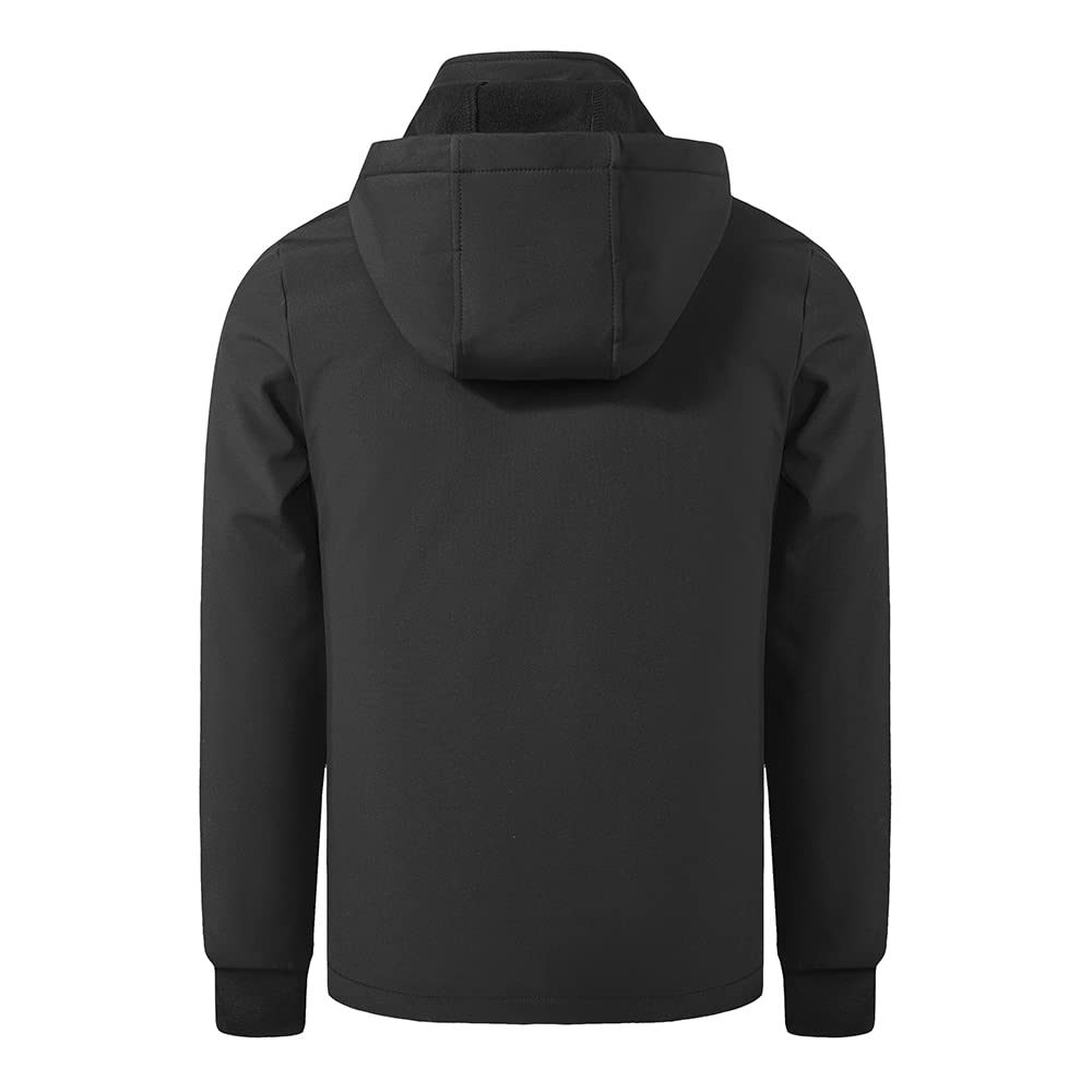 TONY BACKER Giacca Jacket Uomo In Softshell Impermeabile Antivento con Cappuccio Giubbotto Caldo Per Trekking Casual 6860