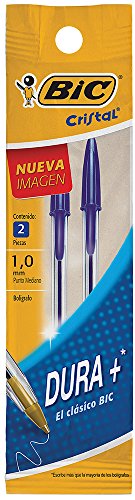 Image of Bic Cristal Stick Ball Pens, Medium Point, Blue, 2-Pack